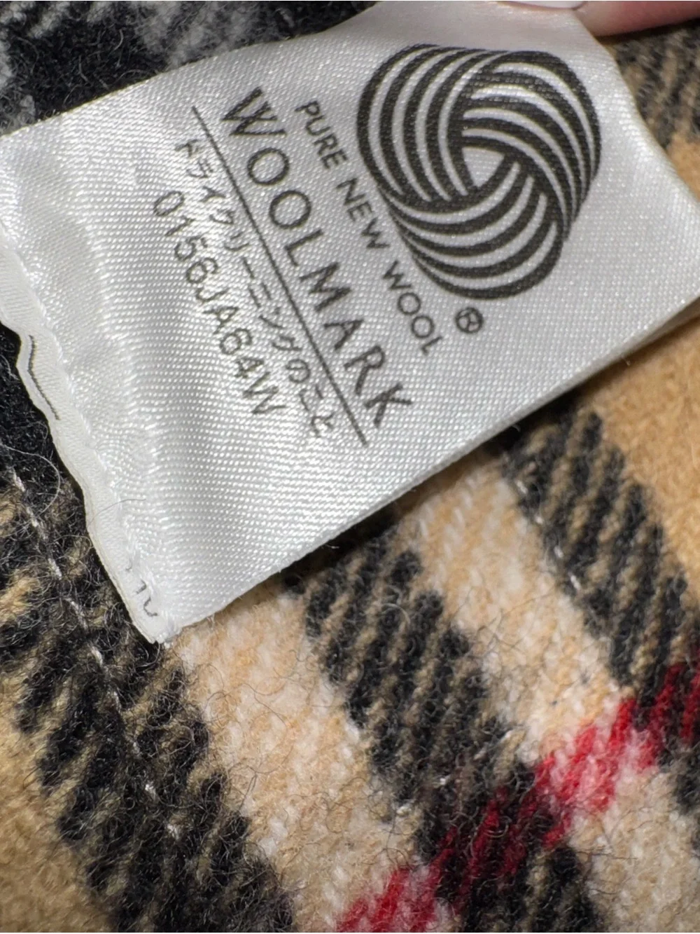 Classic Vintage Burberry Nova Check Wool Scarf with fringed edges